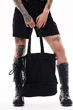 Шопер джинсовий чорного кольору TUR WEAR 8037446 фото №3