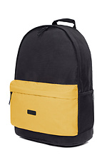 Urban youth backpack in black with a yellow pocket GARD 8011448 photo №1