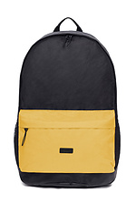 Urban youth backpack in black with a yellow pocket GARD 8011448 photo №2