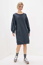 Knitted midi dress ZEFIR with wide puffed sleeves Garne 3037449 photo №2