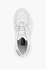 Plateau-Sneaker aus weißem Leder für Damen  4205449 Foto №8