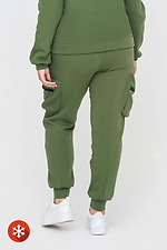 Утепленные штаны с боковыми карманами цвета хакі Garne 3041450 фото №5