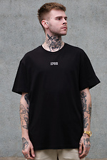 Men's Oversized T-Shirt with Choppers Print Black Without 8049450 photo №3