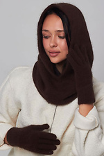 Women's brown angora gloves Garne 4496451 photo №2