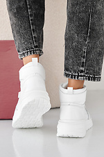 Weiße Winter-Ledersneaker für Damen  2505453 Foto №6