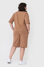 Brown PINK knitted suit: polo shirt, knee-length long shorts Garne 3040453 photo №4