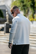 Men's white knitted jumper with collar Teamv 8034453 photo №3