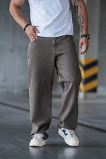 Herren Oversize Straight Leg Baggy Jeans aus Heavy Denim, Braun Teamv 8034454 Foto №1