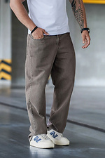 Herren Oversize Straight Leg Baggy Jeans aus Heavy Denim, Braun Teamv 8034454 Foto №4