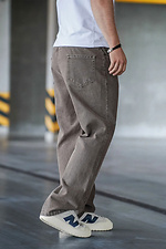 Herren Oversize Straight Leg Baggy Jeans aus Heavy Denim, Braun Teamv 8034454 Foto №5