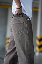 Herren Oversize Straight Leg Baggy Jeans aus Heavy Denim, Braun Teamv 8034454 Foto №8