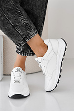 Women's spring-autumn white leather sneakers  2505455 photo №5
