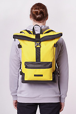 Городской молодежный рюкзак ролл-топ желтого цвета GARD 8011455 фото №3