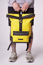 Міський молодіжний рюкзак ролл-топ жовтого кольору GARD 8011455 фото №5