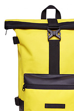 Городской молодежный рюкзак ролл-топ желтого цвета GARD 8011455 фото №7