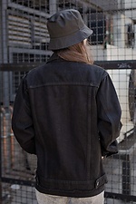 Черная джинсовая куртка с рваными краями Without 8048455 фото №3