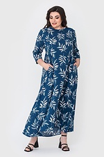 Длинное свободное платье BRIANA из штапеля в растительный принт Garne 3040456 фото №1