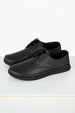 Black spring leather moccasins 8019456 photo №3