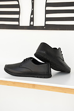 Black spring leather moccasins 8019456 photo №5