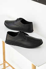 Black spring leather moccasins 8019456 photo №6