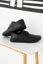 Black spring leather moccasins 8019456 photo №7