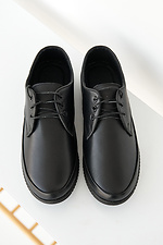 Black spring leather moccasins 8019456 photo №8