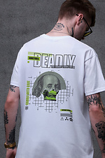 Men's Oversized T-Shirt with Deadly White Print Without 8049456 photo №2