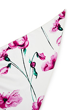 Белый шейный платок LEDI из софта в крупный цветочный принт Garne 3500457 фото №3