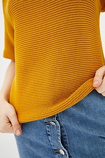 Knitted jumper - mustard color T-shirt with short sleeves  4038457 photo №3