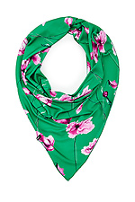 Зеленый шейный платок LEDI из софта в крупный цветочный принт Garne 3500458 фото №2