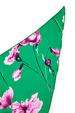 Зеленый шейный платок LEDI из софта в крупный цветочный принт Garne 3500458 фото №3