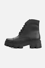 Masywne czarne buty wojskowe na grubej platformie  4205458 zdjęcie №1