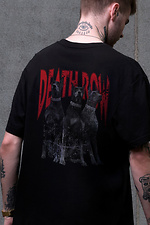 Men's Oversized T-shirt with Deathrow Black Print Without 8049458 photo №2