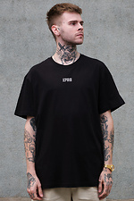 Men's Oversized T-shirt with Deathrow Black Print Without 8049458 photo №3