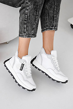 Weiße Winter-Ledersneaker für Damen 2505459 Foto №1