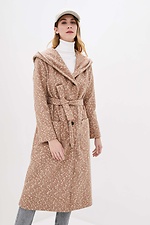 Длинное шерстяное пальто EMMA с поясом и капюшоном Garne 3037459 фото №1