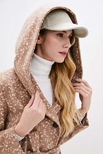 Длинное шерстяное пальто EMMA с поясом и капюшоном Garne 3037459 фото №5