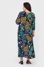 Длинное свободное платье BRIANA из штапеля в тропический принт Garne 3040459 фото №4