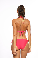 Pink one-piece swimsuit with push-up bra and tie low bottoms Marko 4024459 photo №3