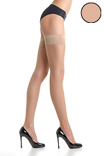 Thin summer stockings 10 den with lace cuff Marilyn 3009460 photo №1