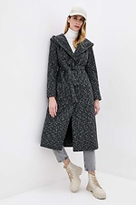 Длинное шерстяное пальто EMMA с поясом и капюшоном Garne 3037460 фото №1