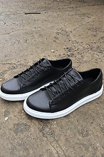 Men's black sneakers made of genuine leather  8019460 photo №3
