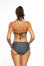Szary jednoczęściowy kostium kąpielowy z biustonoszem push-up i wysokimi figami Marko 4024461 zdjęcie №3