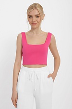 Knitted top with wide straps in pink  4038461 photo №1