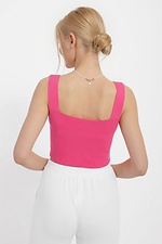Knitted top with wide straps in pink  4038461 photo №3