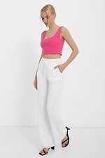 Knitted top with wide straps in pink  4038461 photo №4