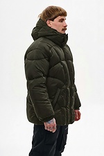 Winterliche kurze Daunenjacke mit abnehmbarer Kapuze „Bison“, Khaki TUR WEAR 8037461 Foto №2