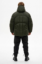 Winterliche kurze Daunenjacke mit abnehmbarer Kapuze „Bison“, Khaki TUR WEAR 8037461 Foto №8