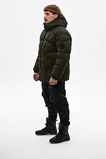 Winterliche kurze Daunenjacke mit abnehmbarer Kapuze „Bison“, Khaki TUR WEAR 8037461 Foto №9
