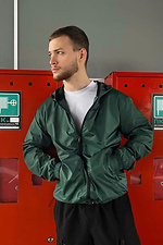 Men's Zipper windbreaker in dark green color Reload 8031462 photo №5